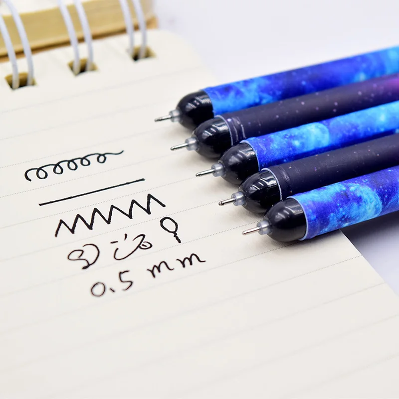 Красочная гелевая ручка с подвеской, звездное небо, 12 созвездий, желаний, счастливых, красивая черная чернильная ручка, школьные офисные канцелярские принадлежности
