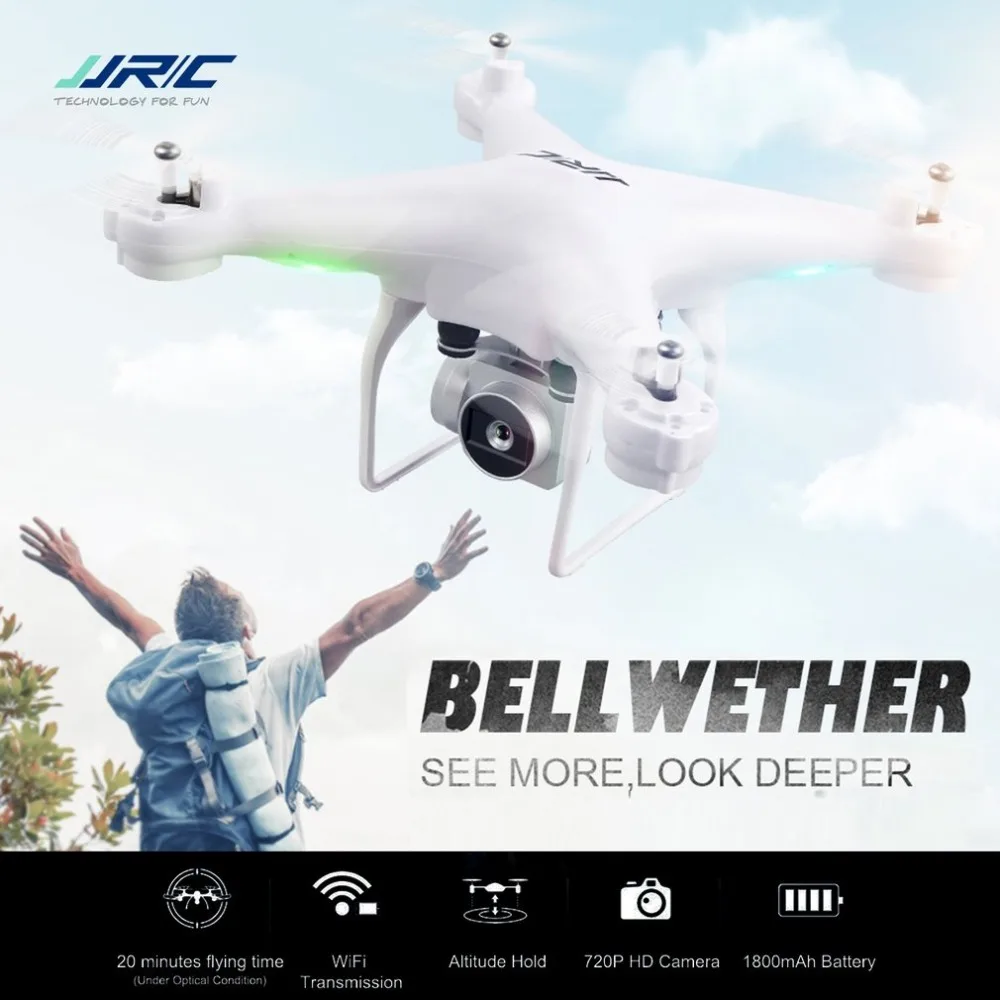 

HOTJJR/C H68 RC Drone 2.4G FPV RC Quadcopter Drone with 720P HD Camera Altitude Hold Headless Mode 3D-Flip 20mins Long Flight