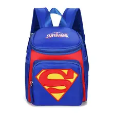 Новые школьные сумки для маленьких детей, милый детский школьный рюкзак СУПЕРМЕНА для мальчиков и девочек от 1 до 3 лет