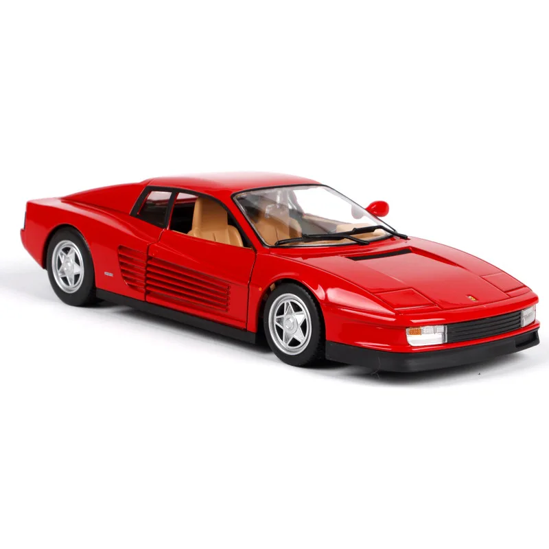 

Bburago 1:24 Simulation Metal sport car Diecast car model toy For Ferrar TESTAROSSA with Steering wheel control Collection Model