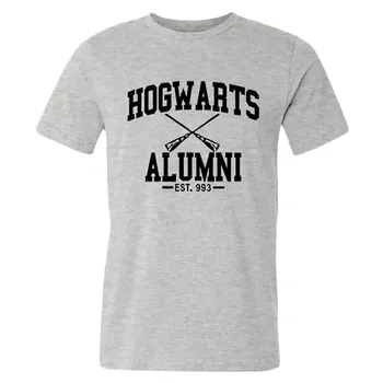 

New Novelty Design Hogwarts Alumni T Shirt Men Women Harry Funny Potter T-shirts Short Sleeve O-neck Cotton Tshirts S-XXXL