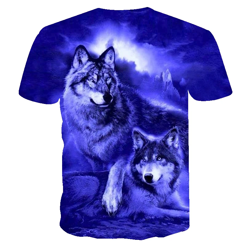 BIANYILONG 2018 Flame Wolf Print 3D Series T-Shirt Men's New Top T-Shirt Summer Short Sleeve Animal Pendant