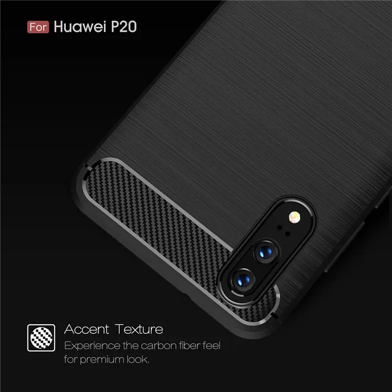 

Whyes Soft TPU Case For Huawei P20 P20 Lite P20 Pro Mate 20 Silicone Fitted Carbon Fiber Cover Phone Case For Huawei Mate 20 Pro