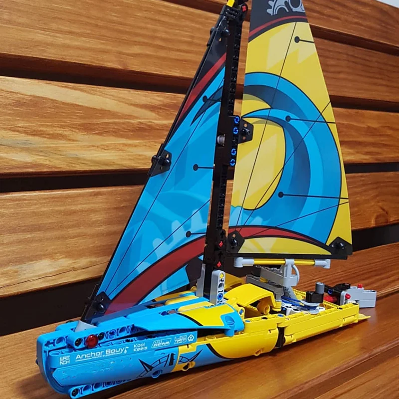 

Lepin 20074 369PCS Technic Series Racing Yacht Sets Compatible 42074 Building Kits Blocks Bricks Educational Toys Children Gifts