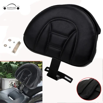 

KOLEROADER Motorcycle Backrest Black Adjustable Plug In Driver Rider Seat Cushion Pad For Harley Fatboy Heritage Softail /