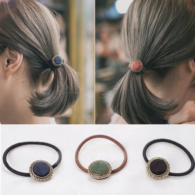 

Korean hair decoration Vintage cloth art button hairpin hair band wholesale