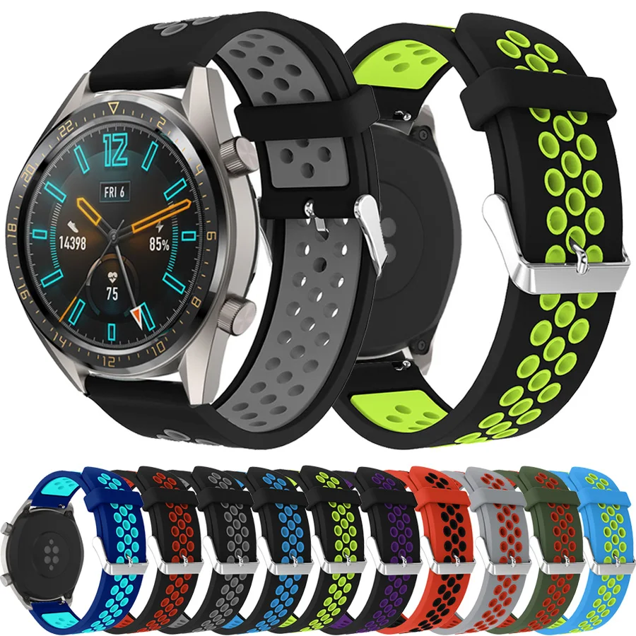 Breathable Silicone Band For HUAWEI WATCH GT 2 46MM Strap Bracelet Sport vivoactive 4 Gear S3 amazfit Stratos 3 2S | Электроника