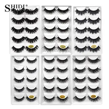 

SHIDISHANGPIN 6 boxes(30 pairs) eyelashes natural long 3d lashes hand made false lashes plastic cotton stalk makeup false eyelas