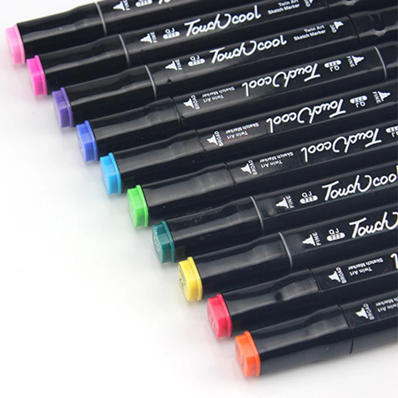 

24 Colors Student Colors Painting Design Double Head Oil Pen For Animation Manga Design