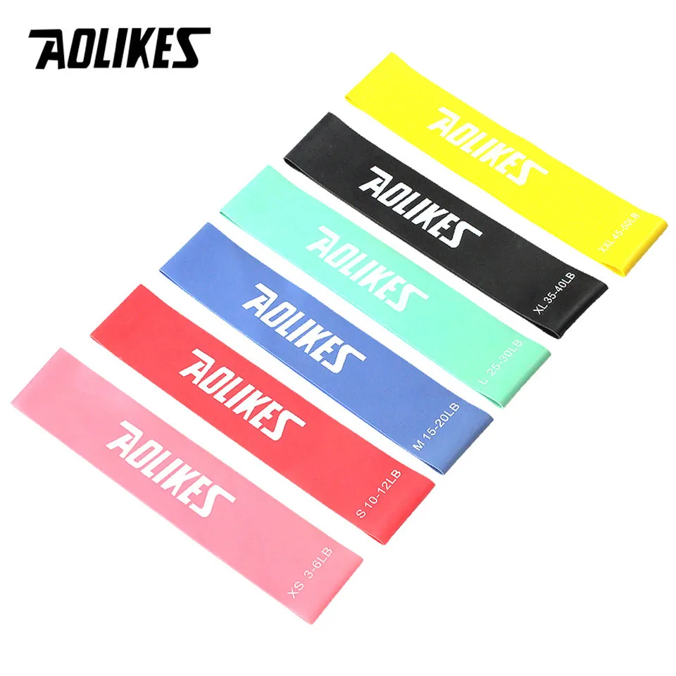 Aolikes 1 قطع العصابات المقاومة لياقة تجريب الجمنازيوم المعدات المطاط الحلقات المطاطية اليوغا رياضة قوة التدريب الرياضي