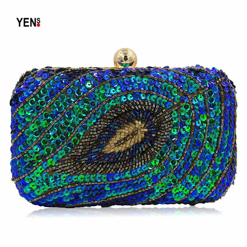 

New Women Luxury Vintage Evening Bag Bling Pearl Handbag Leaf Beaded Clutch Bride Wedding Bag High Grade Wallet Prom Party Bag