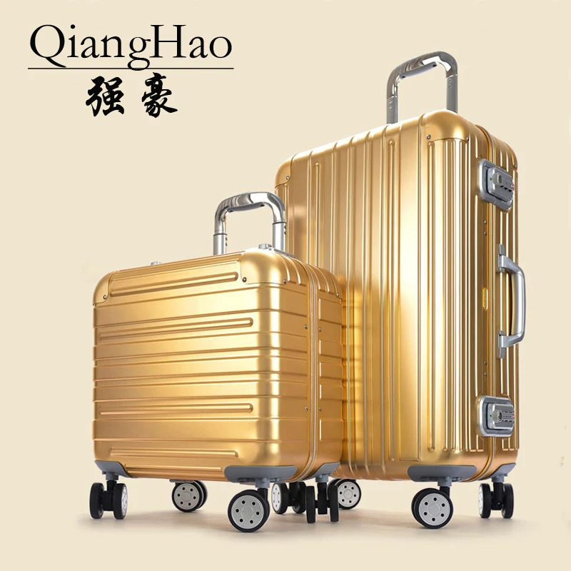 

18''/22''/24''/29'' Aluminium Magnesium Alloy Suitcase Women Metal Integral Forming Suitcase Men High-end TSA Spinner Luggages