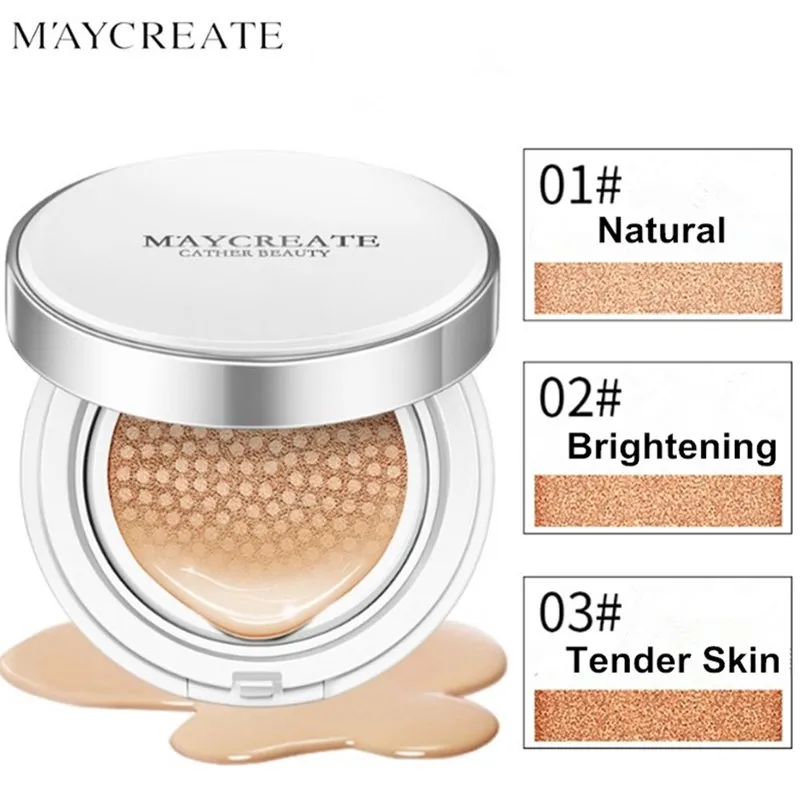 

M’AYCREATE Air cushion BB Cream Isolation BB Nude Concealer ,Oil control Moisturizing Sunscreen 15g Long Lasting Makeup
