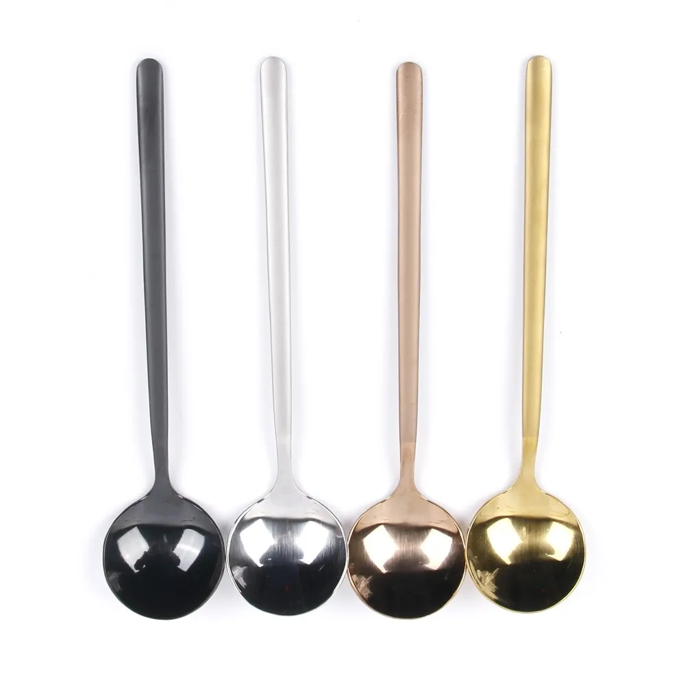 Stainless Steel Tea Coffee Spoon Restaurant Mixing Spoons 205mm ice cream Spoon Kitchen