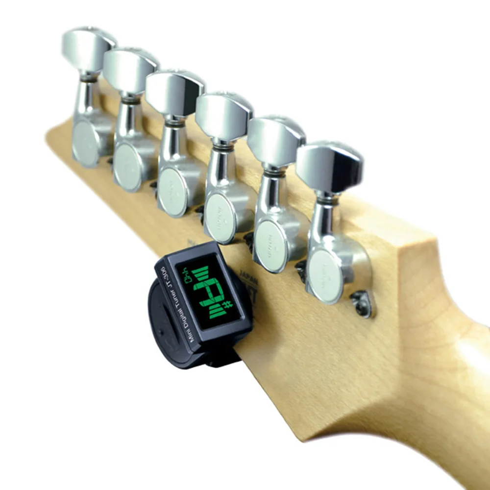 JOYO JT-306 Mini Digital Guitar Tuner LCD Clip-on Tuner for Electric Guitar Bass Violin Ukulele Chromatic Guitar Accessories