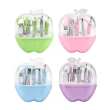 Новинка 3 цвета в форме яблок 9 шт./компл. маникюрный набор из нержавеющей стали ножницы для ногтей инструмент для макияжа для путешествий для ухода за ногтями
