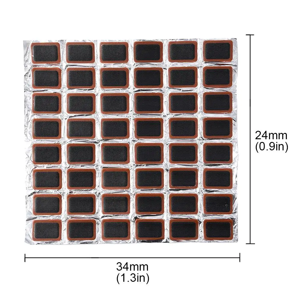 48 шт./компл. профессиональные комплекты для ремонта велосипеда прокол патч велосипед мотоцикл шины трубы резиновые Квадратные проколы патчи