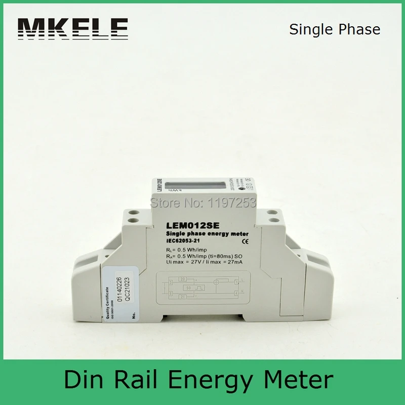 Din-рейка MK-LEM012SE однофазный цифровой счетчик энергии цена, умный измеритель энергии
