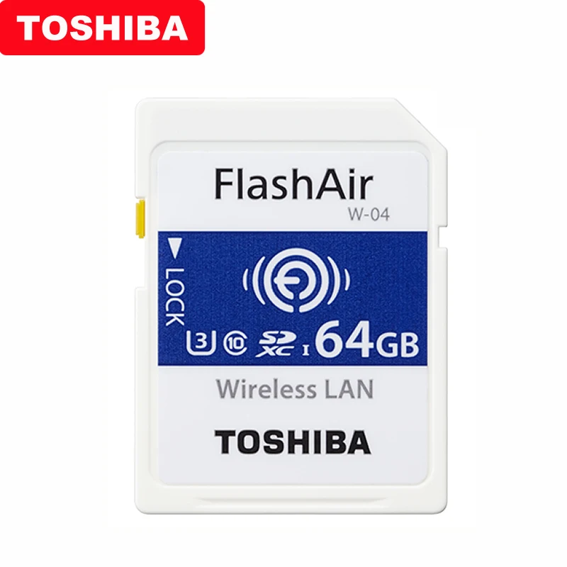 TOSHIBA Flash Air W-04 карта памяти 32 Гб 64 WIFI SD 90 МБ/с./с Беспроводная LAN Карта Tarjeta sd Carte для