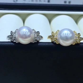 

925 Sterling Silver Free Size Adjustable Pearl Ring Settings Findings Mountings Parts for Oyster Pearls Corals Jade Beads Stones
