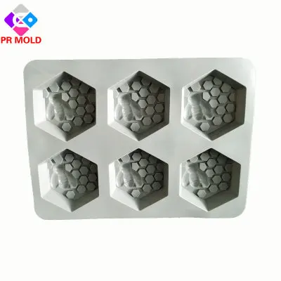 PRZY Six Holes Honeycomb Mold Silicone Soap Mould Handmade Soap