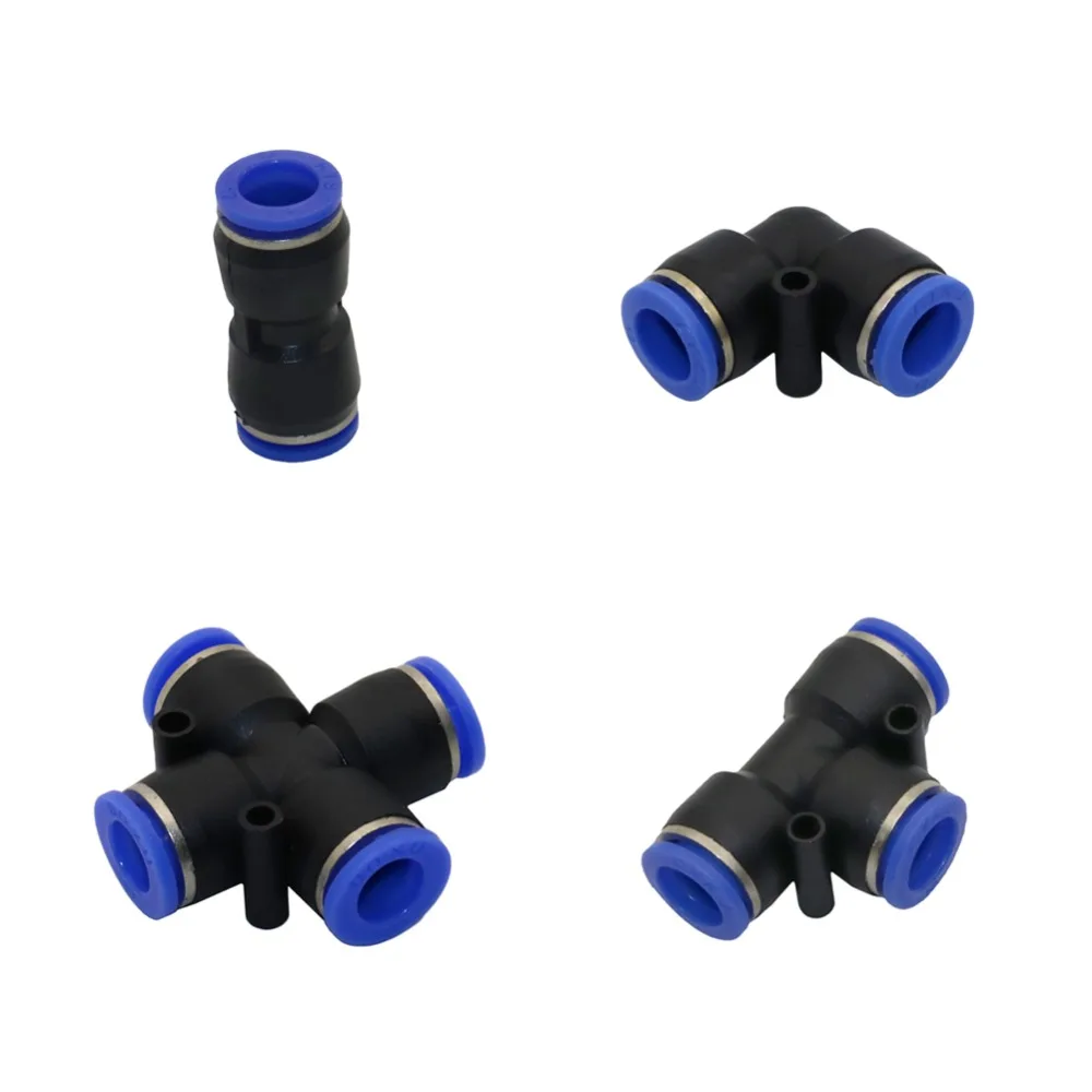 

12mm 3-Way, 4-Way, Elbow, Straight Slip-Lock Quick Connector Garden Irrigation Mist Cooling Hose Adapter 2 Pcs