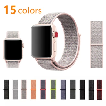 

Sport Loop Band Strap For Apple Watch 1/2/3 iWatch 38mm 42mm Wrist Bracelet Belt Woven Nylon Watchband+Adjustable Hook Clasp