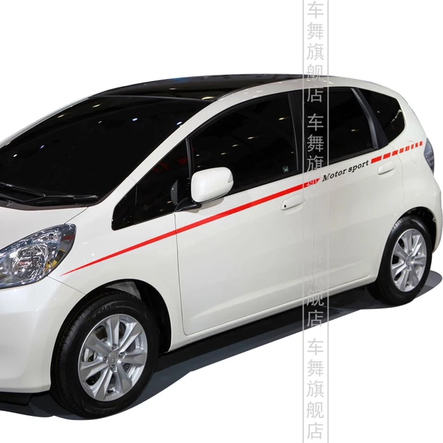 Motor Sport Style Fashion Car Stickers And Decals For Honda Fit Crv Motor Sport Style Fashion Car Stickers And Decals For Honda Fit Crv Waistline Color Styling Sticker