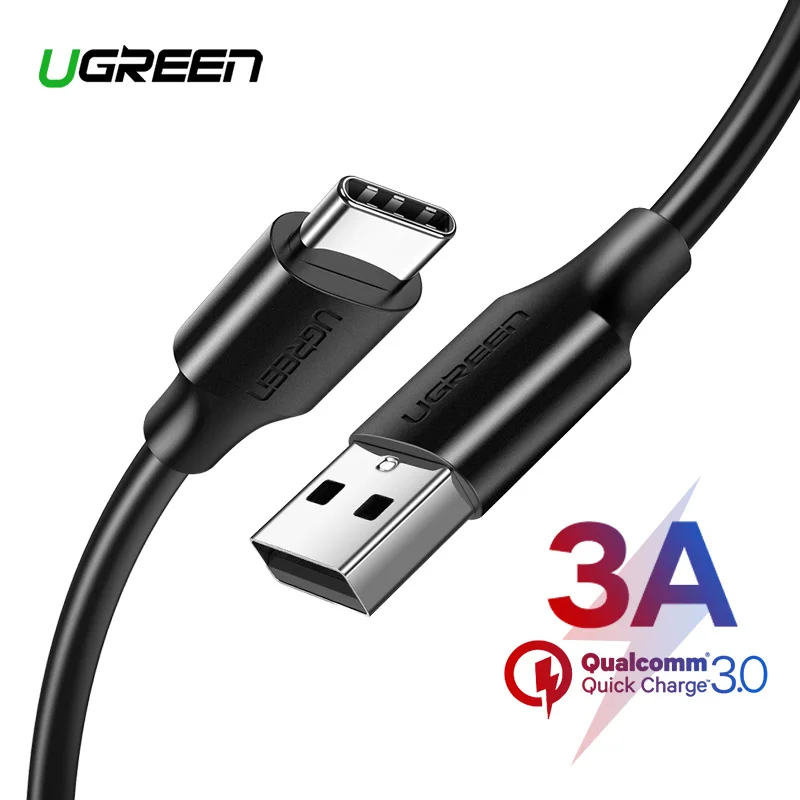 Ugreen USB type C câble pour xiaomi Redmi Note 7 mi9 USB C Câble pour Samsung S9 Rapide fil de charge USB-C téléphone portable câble de chargement