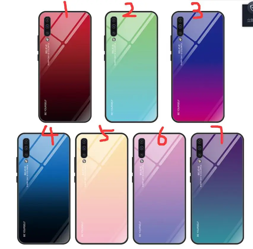 

gradient glass hard phone case for iphone 6 6s plus 7 8 plus X XS XR XS MAX