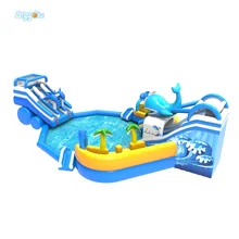 Water Slide Inflatable Water Park With Water Pool Inflatable Water Game