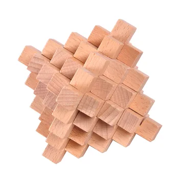 

3D Wooden classical Kong Ming Luban Lock Interlocking Puzzle Games Brain Teaser Jigsaw Puzzles Games For Kids Adults