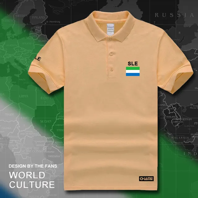 Sierra Leone Leonean polo shirts men short sleeve white brands printed