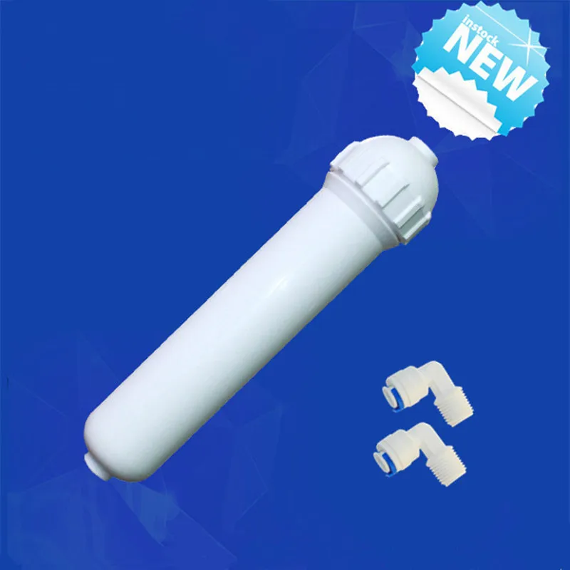 

Empty Inline Water Filter Housing 12" x 2.5" Refillable In Line Cartridge with 2PCS 1/4" Quick Connect Fittings