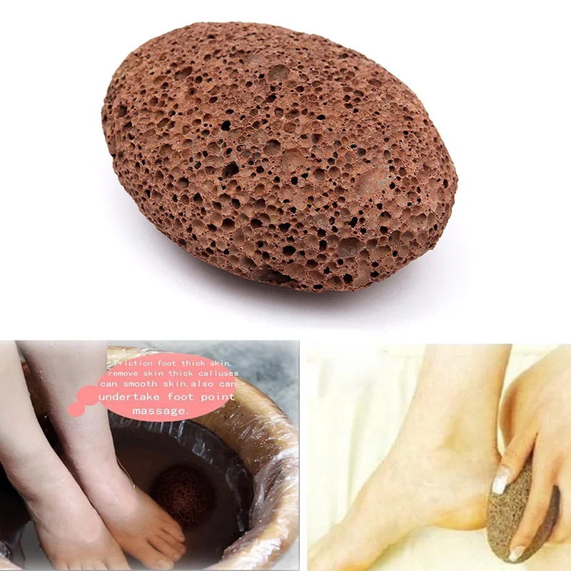 

Natural Paddle Cushion Massage Brush Earth Lava Pumice Stone Remove Dead Skin Foot Massage SPA M02267