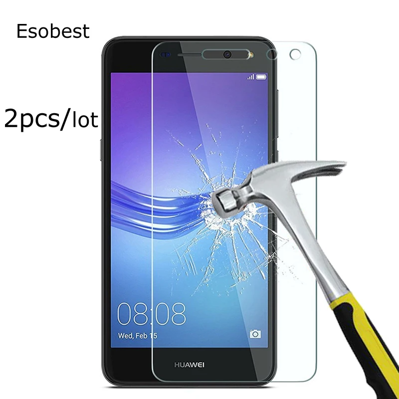 Esobest 2 шт. закаленное стекло для Huawei Y6 2017 honor 10 p20 lite pro Защита экрана Y7 prime 2018