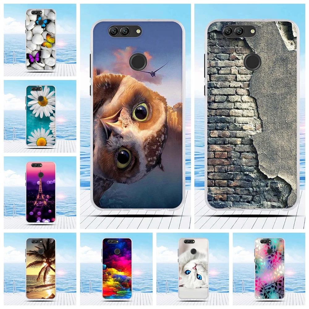 Cartoon 3D Relief Printing Pattern Back Cover TPU Soft Silicone Case Coque Capa Funda for Huawei Nova 2 Plus BAC-L23 | Мобильные