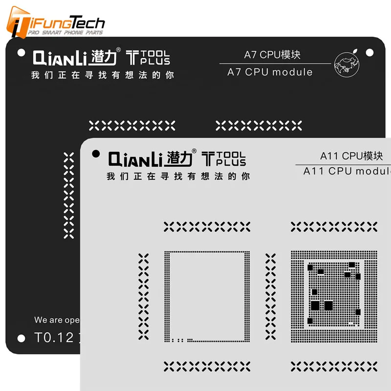 QIANLI TOOLPLUS для IPHONE A7/A8/A9/A10/A11 CPU модуль BGA реболлинг IBLACK STENCIL|Наборы ремонта мобильных