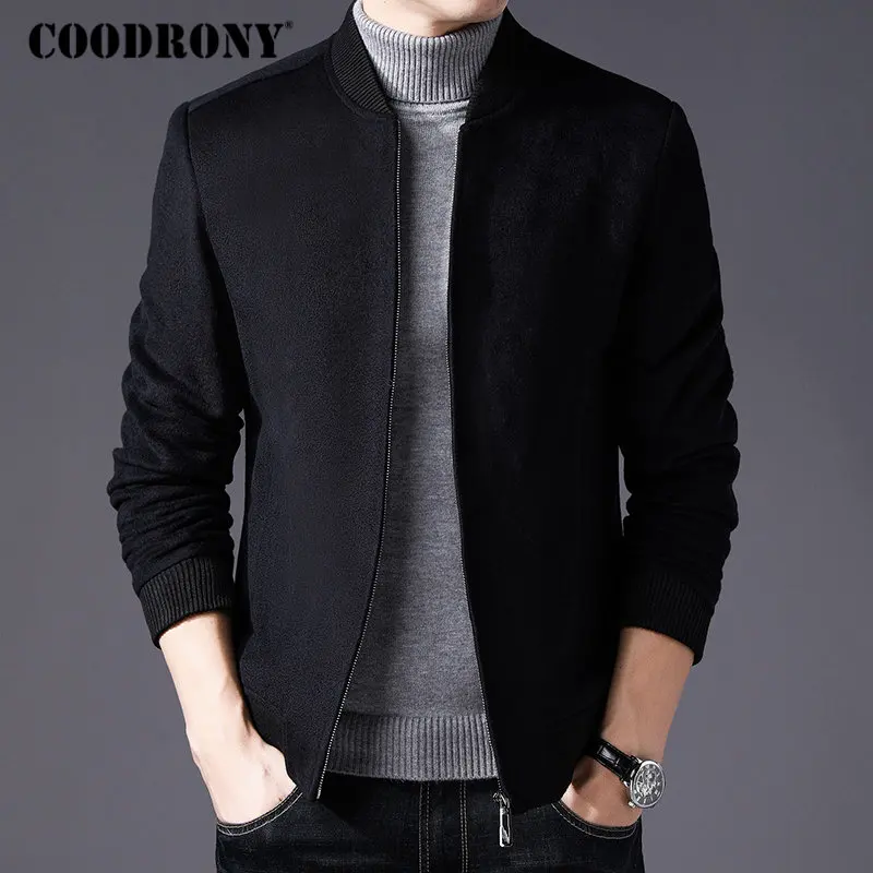 COODRONY Men Coat Winter Thick Warm Wool Coat Men Clothes 2018 Slim Fit Pea Coat Mandarin Collar Jacket Overcoat Mens Coats C004 COODRONY Men Coat Winter Thick Warm Wool Coat Men Clothes 2018 Slim Fit Pea Coat Mandarin Collar Jacket Overcoat Mens Coats C004