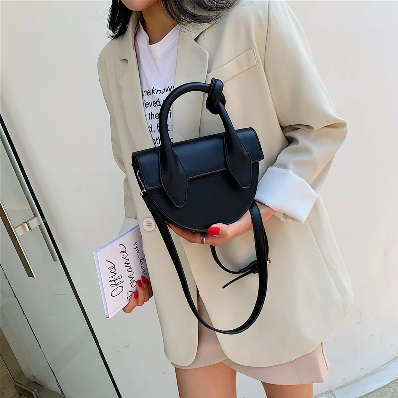 

Fashion Designer Half Moon Women's Small Handbags Shoulder Crossbody Bags Purses Yellow White Bag for Women 2019 sac main femme