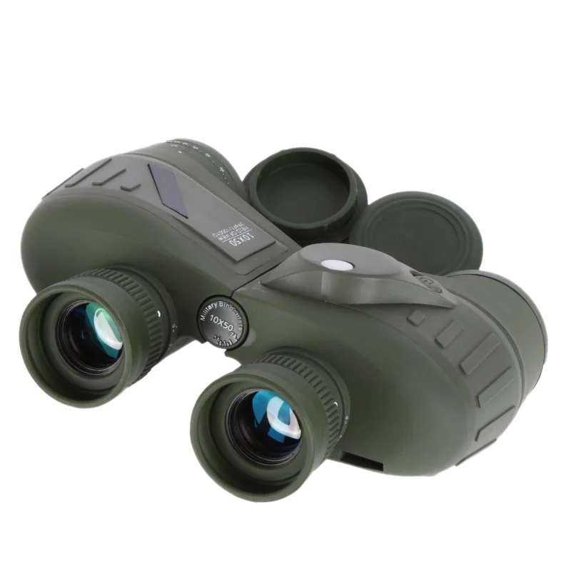 10x50 للماء البحرية تلسكوب مناظير Fogproof rangefinder مع إنارة الليلية الصيد ليلة شبكاني البوصلة HD
