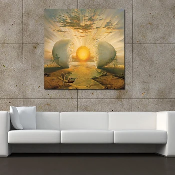 

Salvador Dali Famous Surreal Sunrise Canvas Painting Print Living Room Home Decor Modern Wall Art Oil Painting Poster Picture HD