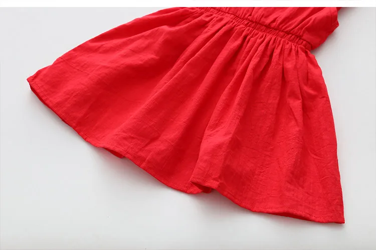 2018 Summer 2 3 4 6 8 10 Years Birthday Children Red Blue Backless Princess Elegant Bow Kids Party Dance Prom Dress For Girls (20)