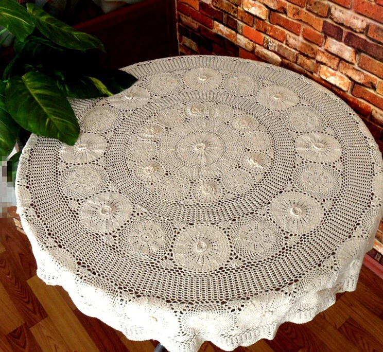 Christmas essential Beautiful Handmade Crochet Cotton Tablecloths