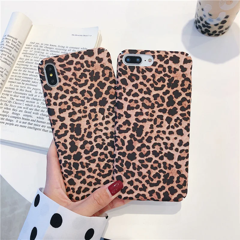 KIPX1097_1_JONSNOW Leopard Pattern Hard Case for iPhone 7 8 Plus 6S 6 Plus XS XR XS Max Phone Cases Fashion All-inclusive Protect PC Cover Capa