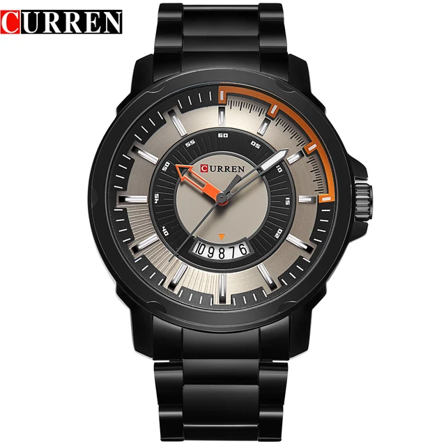 Luxury Brand Relogio Masculino CURREN мужские Кварцевые Часы Аналоговые спортивные Наручные Часы Отображения Даты Бизнес Мужчины Часы