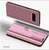 Умный кожаный откидной зеркальный чехол с подставкой для samsung Galaxy S10 S8 S9 плюс S7 S6 Edge Note 8 9 Galaxy A60 A80 A90 A40 A50 - Цвет: Rose gold