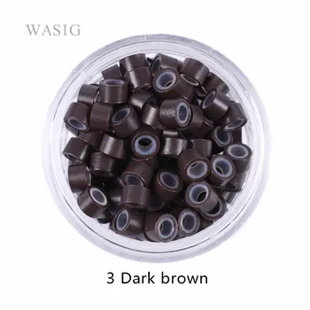 1000 pcs 4.5mm*2.5mm*3mm Silicone Micro Ring/Link/Bead Hair Extensions Tools 7 Colors Optional 5