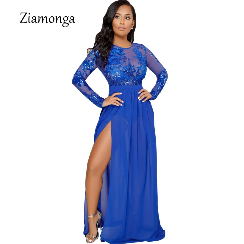 Ziamonga, сексуальный черно-белый сетчатый комбинезон с блестками, женский комбинезон с цветочным принтом и длинным рукавом; Клубная одежда, сетчатый комбинезон
