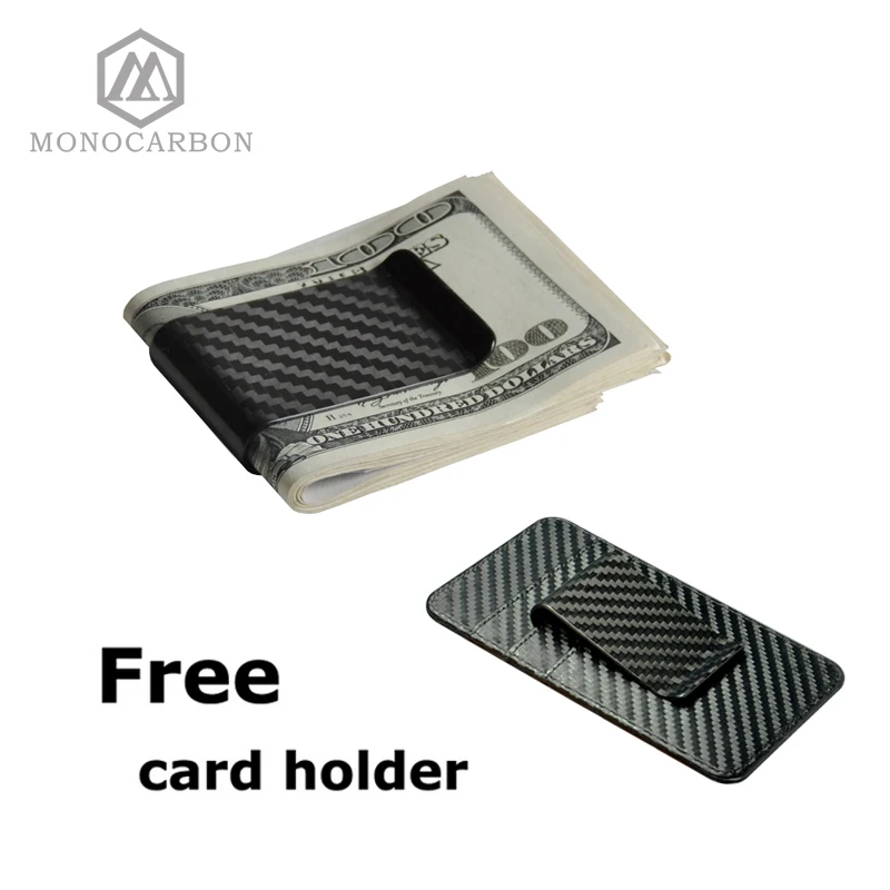 Monocarbon High Class Real 3K Carbon Fiber font b Money b font font b Clips b